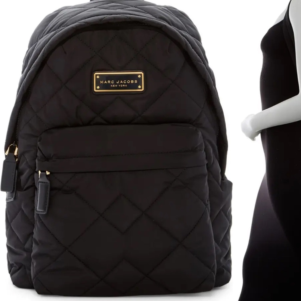 Marc Jacobs Quilted Nylon Backpack, Black